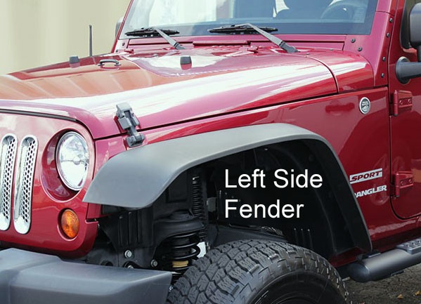 rugged ridge left side jeep fender